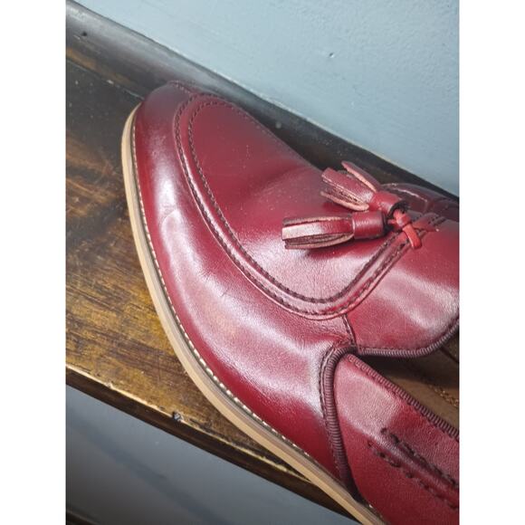 Stacy Adams Red Leather Donovan Mac Toe Slip On Loafer 10M main image 11